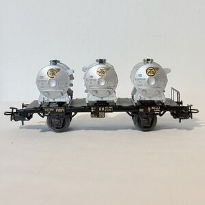 Marklin HO 4520 VTG Tank Container Car DB 012200 Vintage Model Train
